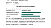 Panduan Lengkap Cara Mendapatkan Proof of Tax Residency untuk Google AdSense di Indonesia Tampilan Proof-of-Tax-Residency (SKD SPDN atau Certificate of Taxpayer Residency)